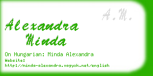 alexandra minda business card